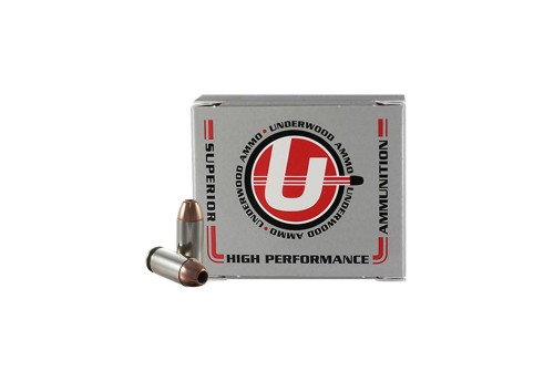 Underwood Ammo .40 S&W 155 Grain Jacketed Hollow Point Nickel Plated Brass Cased Pistol Ammo, 20 Rounds, 223