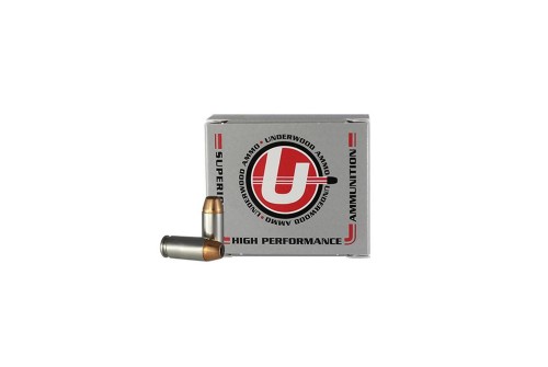 Underwood Ammo .40 S&W 200 Grain Jacketed Hollow Point Nickel Plated Brass Cased Pistol Ammo, 20 Rounds, 228