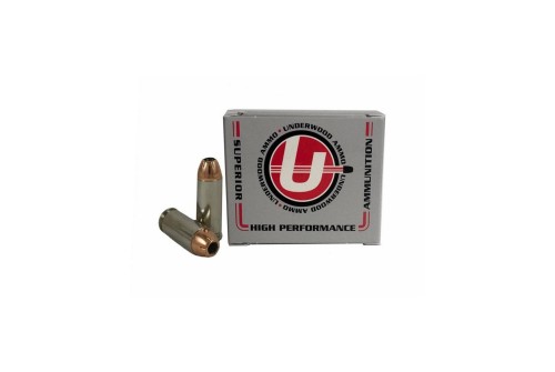 Underwood Ammo 10mm Auto 155 Grain Jacketed Hollow Point Nickel Plated Brass Cased Pistol Ammo, 20 Rounds, 232