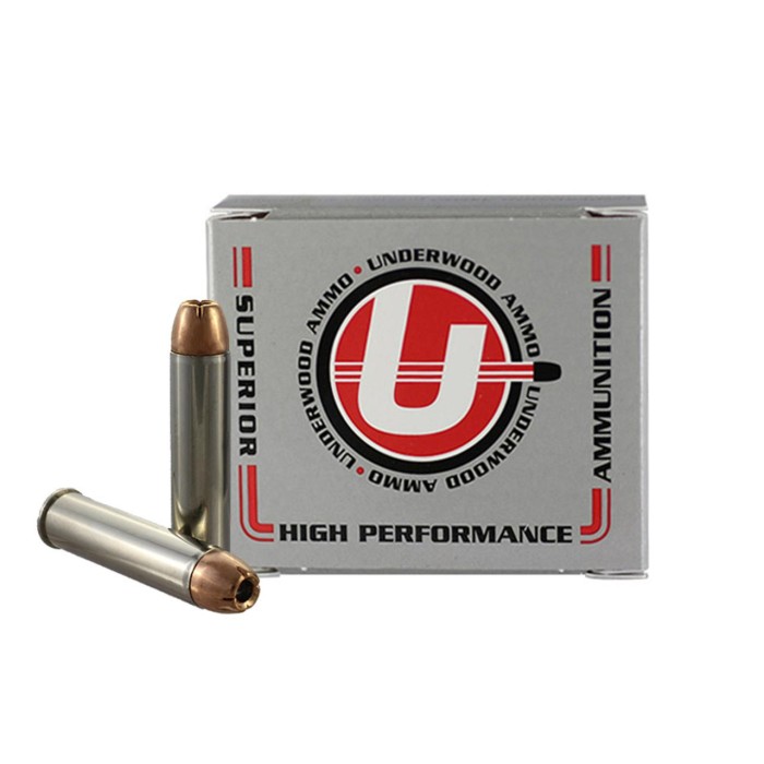 Underwood Ammo .460 S&W Magnum 240 Grain Jacketed Hollow Point Nickel Plated Brass Cased Pistol Ammo, 20 Rounds, 344