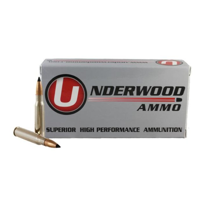 Underwood Ammo .308 Winchester 110 Grain Flat Base Tipped Spitzer Nickel Plated Brass Cased Rifle Ammo, 20 Rounds, 521