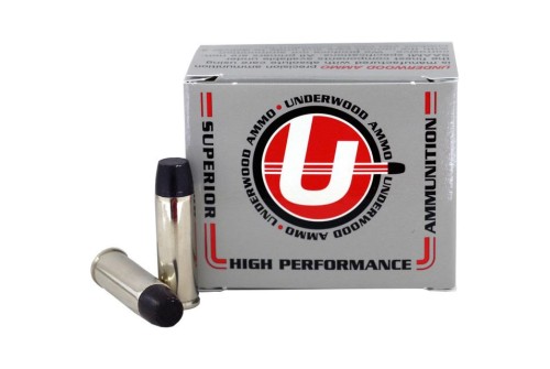 Underwood Ammo .41 Remington Magnum 265 Grain Coated Hard Cast Nickel Plated Brass Cased Pistol Ammo, 20 Rounds, 746