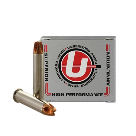 Underwood Ammo .45-70 Government +P 305 Grain Solid Monolithic Nickel Plated Brass Cased Rifle Ammo, 20 Rounds, 849