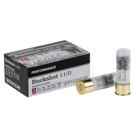 Fiocchi 12 Gauge 2.75" 00 Buck Shotshell Ammunition 10rds