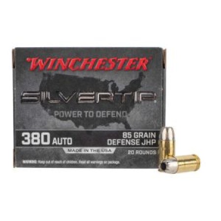 Winchester Silver Tip 85 gr JHP .380 ACP Ammunition 20 Rounds - W380ST