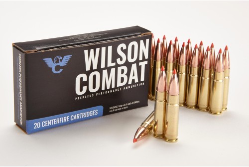 Wilson Combat Hornady V-MAX .300 AAC Blackout 110 Grain Brass Cased Pistol Ammunition, 20 Round, A300BLK-110-VMAX-20RD