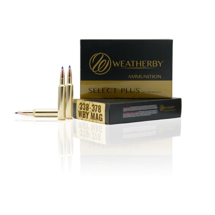 Weatherby Select Plus .338-378 Weatherby Magnum 262 gr SCHP 20rds