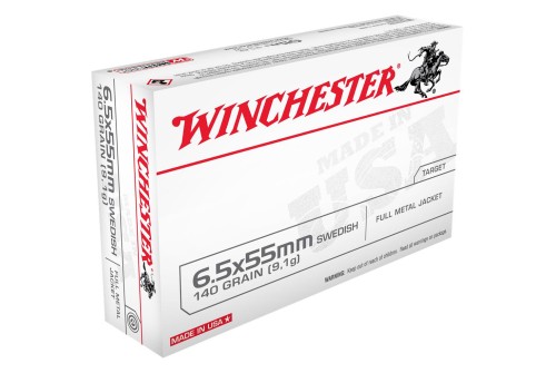 WINCHESTER USA 6.5X55 SWEDE 140 GRAIN FMJ 20/box