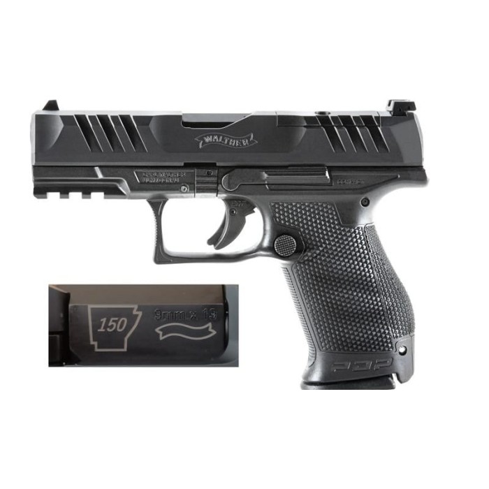 Walther Arms Pdp 9mm Compact 4" Blk Or Ark