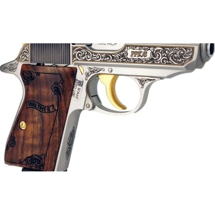 Walther PPK/S Exquisite 380 ACP 3.3" 7rd Pistol, Engraved   - 4796017