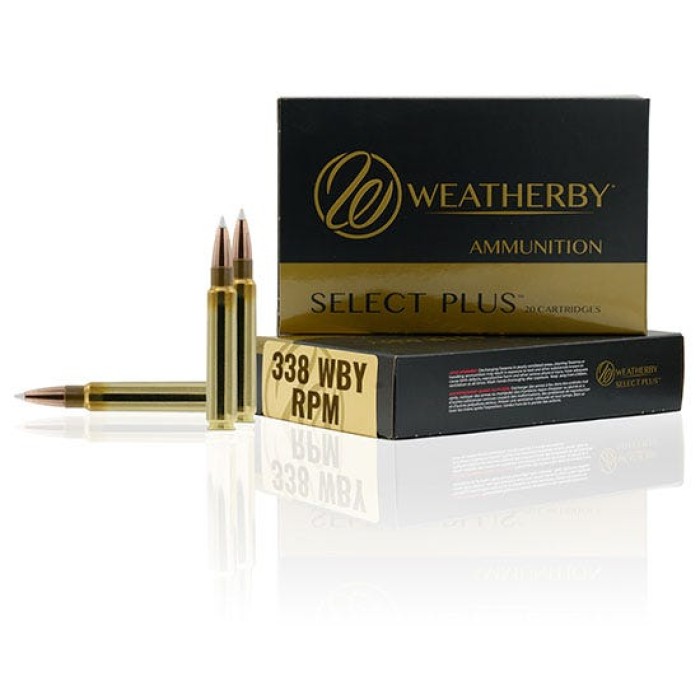 Weatherby Select Plus .338-378 Weatherby Magnum 225 Grain Hornady Interlock Brass Cased Centerfire Rifle Ammo, 20 Rounds, H338225IL