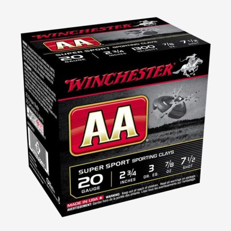 Winchester AA 20 Gauge 7/8 oz 2.75in Centerfire Shotgun Ammo, 100 Rounds, AASC207VP