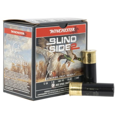 Winchester Blind Side 2 12 GA #2 Shot 1-3/8 oz 25-Rounds 3"