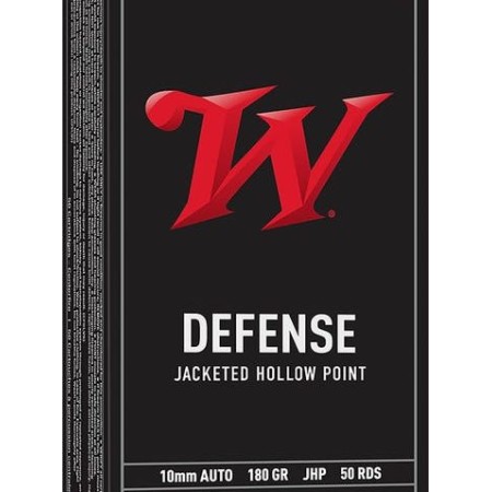 Winchester Defense Brass 10mm 180 Grain 50-Rounds JHP