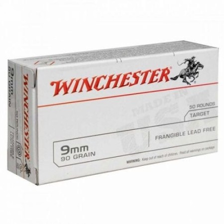 Winchester USA 9mm 90 Grain Lead-Free Frangible - 50 Round