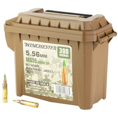 Winchester Usa 5.56x45 62gr - 300rd Ammo Can Green Tip