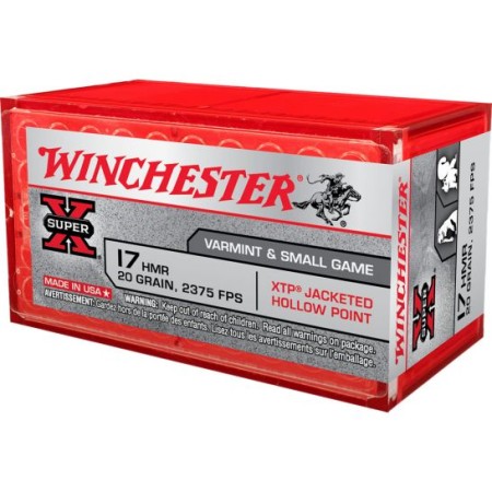 Winchester Super X .17 HMR 20 gr XTP 50 Rounds Ammunition - X17HMR1