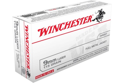 Winchester WN GOV 9MM AMMO 115GR FMJ 500 RD CASE, Q4172C