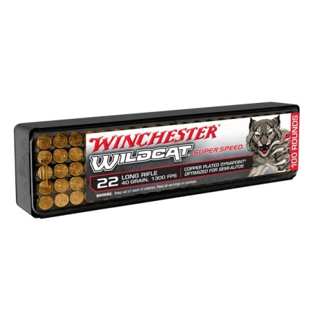 WILDCAT 22 LONG RIFLE AMMO - 105-004-636WB 22 LONG RIFLE 40GR LEAD ROUND NOSE 100/BOX