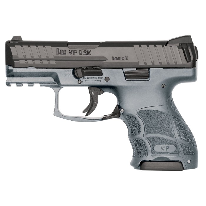 HK VP9SK Subcompact 9mm 3.39in 10rd Grey Semi-Automatic Pistol (81000099)