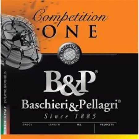 B&P Competition One 12 Gauge 2-3/4" #8 1-1/8 oz 25rds Shotshell - Premium High-Performance Clay Target Ammunition - 12B18CP9