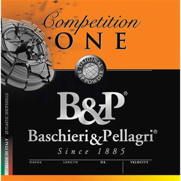 Baschieri & Pellagri Competition One-12 ga. 2 3/4 Inch 1 1/8 oz-8 Steel shot 1280fps 25 rd/box, 12B1GCP8