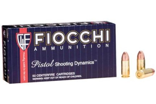 Fiocchi Pistol Shooting Dynamics Handgun Ammunition 9mm Luger 147 gr FMJ 50/Box, 9APD USA