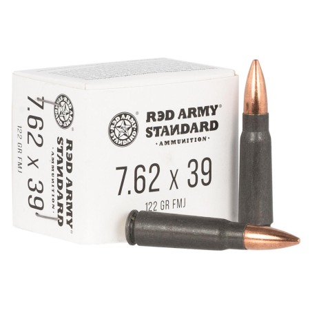 Century Arms Red Army Rifle Ammunition 7.62X39mm 122Gr Fmj 1000/Ct Case (50 Boxes OF 20/Ct) AM3265 CASE