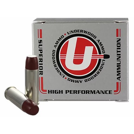 Underwood Ammunition 45 Colt (Long Colt) +P 325 Grain Box of 20 Lead Long Flat Nose Gas Check