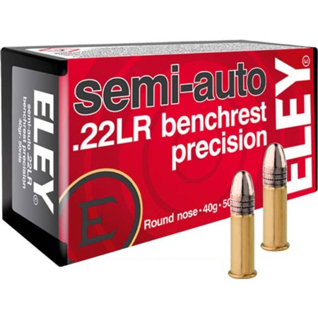 ELEY PRECISION 22LR 40GR. SEMI AUTO BENCHREST 50 PACK