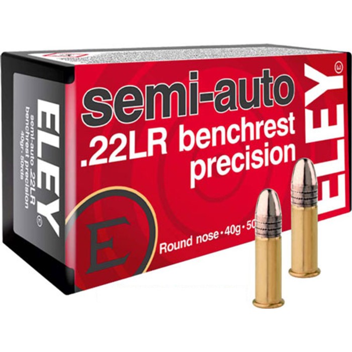 ELEY PRECISION 22LR 40GR. SEMI AUTO BENCHREST 50 PACK