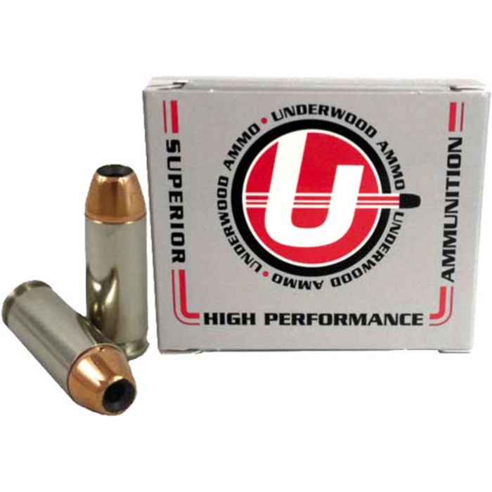 UNDERWOOD 10mm Automatic, 180gr, Jacketed Hollow Point, 20rd