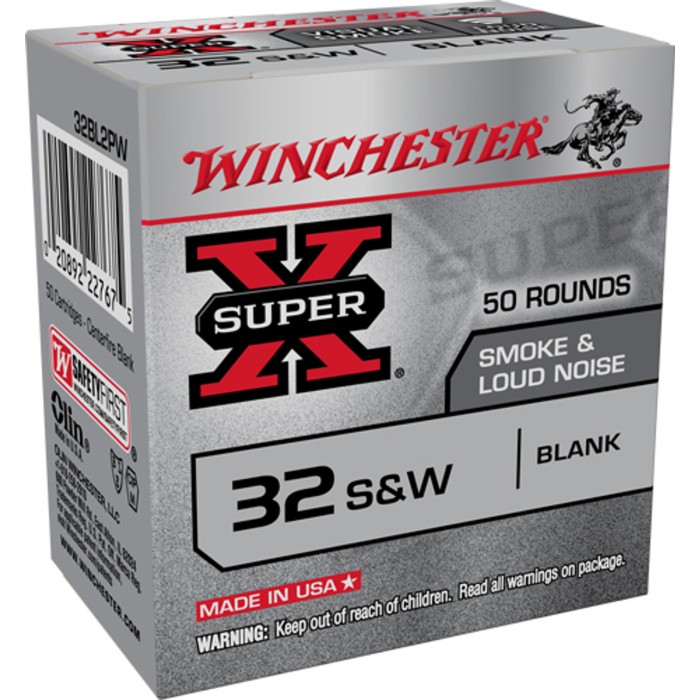 Winchester 32 S&W Black Powder Blank Handgun Ammo - 50 Rounds