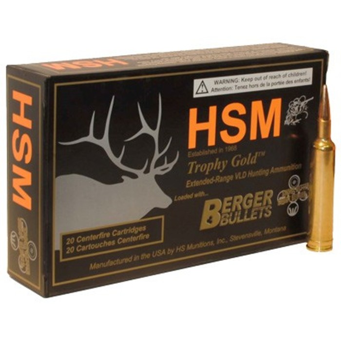 Hsm Ammo Tg .338 Rem U Mag - 250gr. Berger Match Otm 20-pk