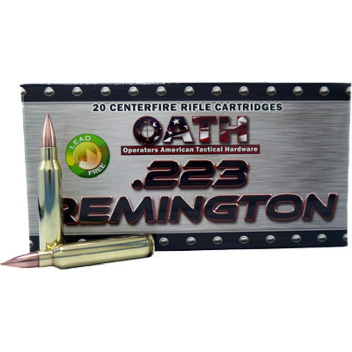 Oath Max Cavitator .223 Remington, 62 Grain, 20rds/box - Brass Casing