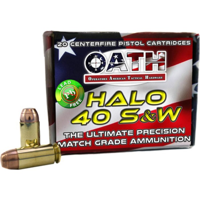 OATH HALO 40SW 165G 20/24 - Brass Casing