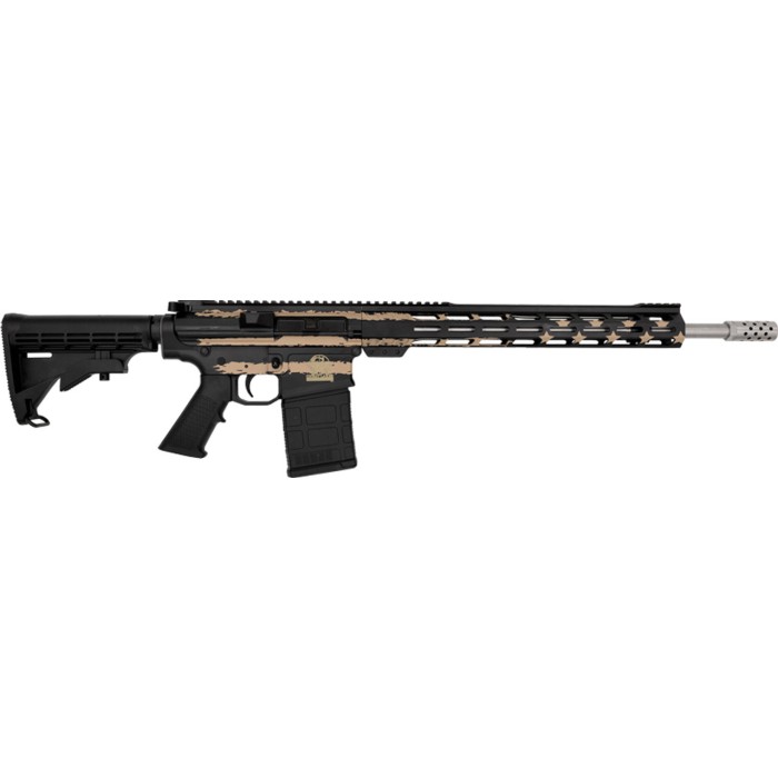 GLFA Gl-10 RIA 308 Win, 18" Barrel, ORC Desert Flag, Stainless, 10rd