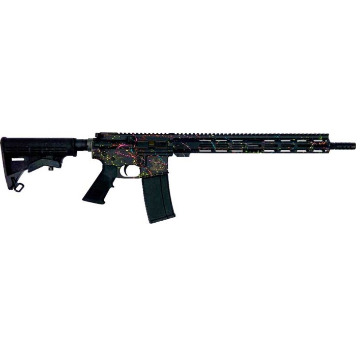 GLFA Gl-15 RIA 223 Wylde, 16" Barrel, ORC Sbtb Splatter Black, Nitride 30rd