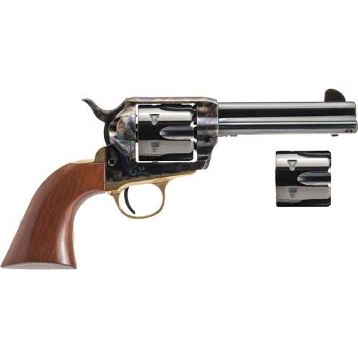 Cimarron Pistolero .45lc/45acp 4.75" 6Rd W/dual Cylinder Colored Case/Blued/Brass