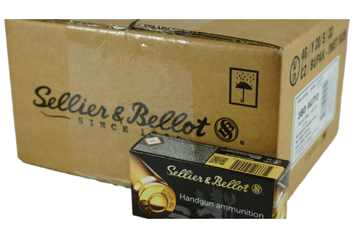 Sellier & Bellot Pistol & Revolver Ammo .380 Acp 92 GR Fmj 955Fps 1000/Ct Case (20 Boxes 50/Ct) SB380AC