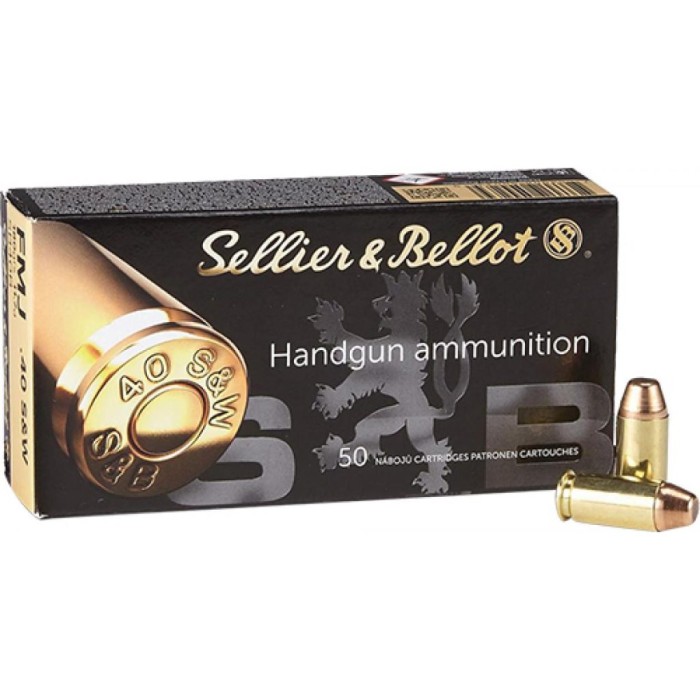 Sellier & Bellot Pistol & Revolver Ammo .40 S&W 180 GR Fmj 965 Fps 1000/Ct Case SB40BC