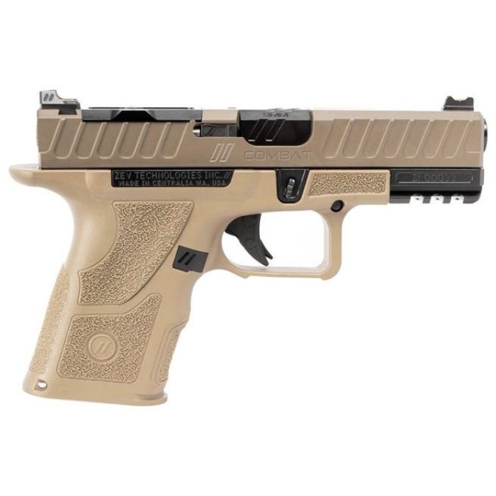 Zev Technologies Oz9 V2 Combat Handgun 9Mm Luger 15Rd Magazine 4.1" Barrel Fde With Compact Slide OZ9-V2-COM-C-X-FDE