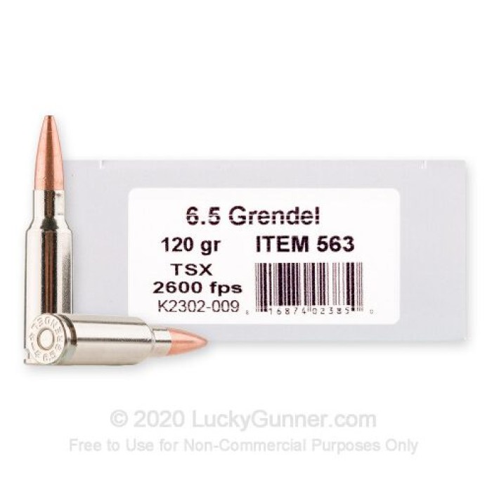 6.5 Grendel - 120 Grain TSX - Underwood - 20 Rounds