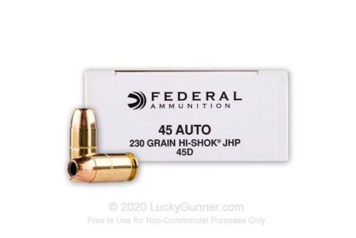 Federal LE 45Acp 230Gr Hi-Shok Jhp 50Rd 45D 029465089047