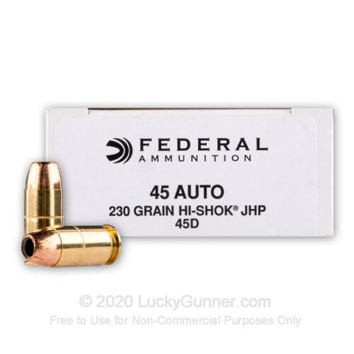 Federal LE 45Acp 230Gr Hi-Shok Jhp 50Rd 45D 029465089047