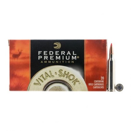 Federal Vital-Shok 7mm Remington Magnum 150 gr Nosler Ballistic Tip 20 Rounds Ammunition - P7RH