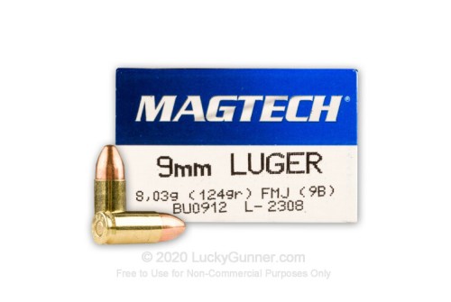 Magtech Ammo 9Mm 124 GR Fmj 1000 RD Case 9BC