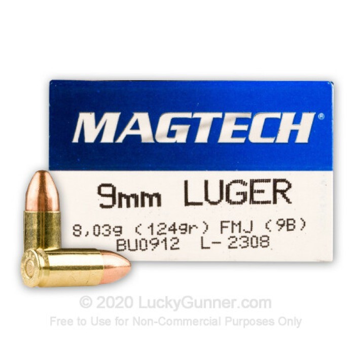 Magtech Ammo 9Mm 124 GR Fmj 1000 RD Case 9BC