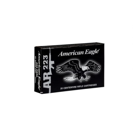 American Eagle 223 55gr FMJ Ammunition 20rds - AE223JLC