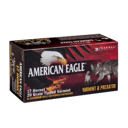 American Eagle 17 Hornet 20gr Tipped Varmint 50rds - AE17H20TVP